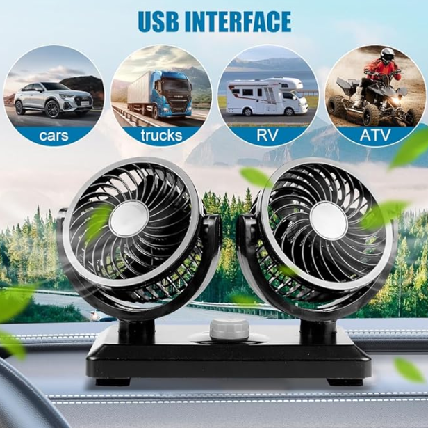 Miniatura 5 de VENTILADOR DOBLE PARA COCHE